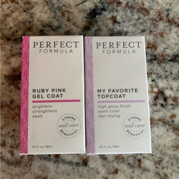 Perfect Formula my favorite top coat and ruby pink gel coat- brand new